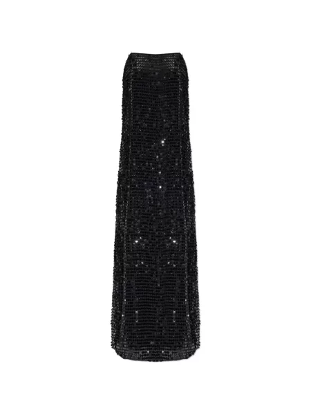 Rochie midi Rotate Birger Christensen cu paiete cu bretele negru