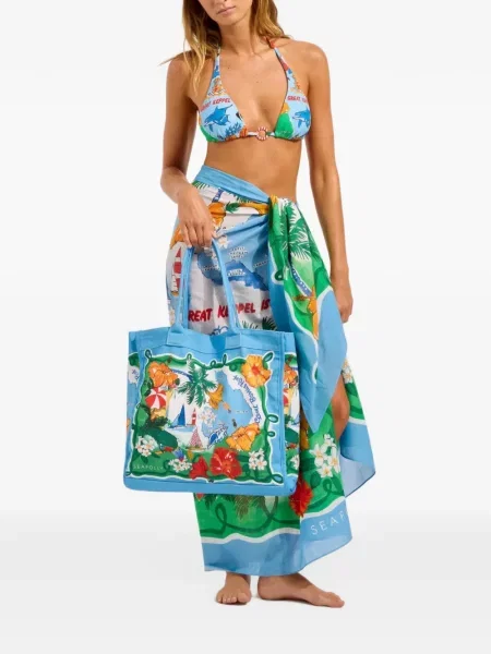 Geantă shopper Seafolly cu imagine albastru