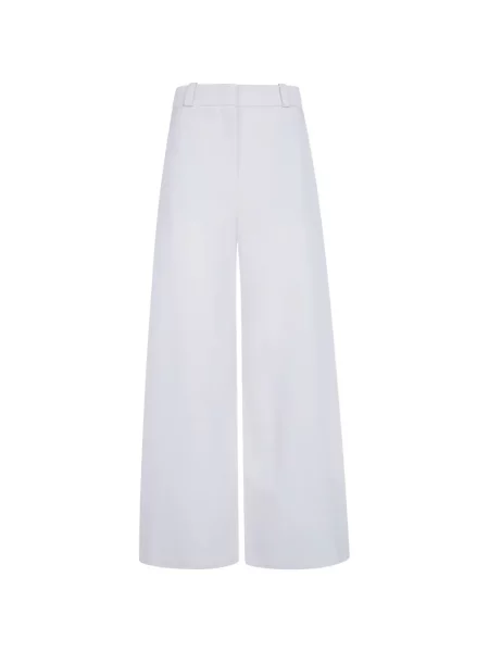 Pantaloni palazzo Giorgio Armani de mătase alb