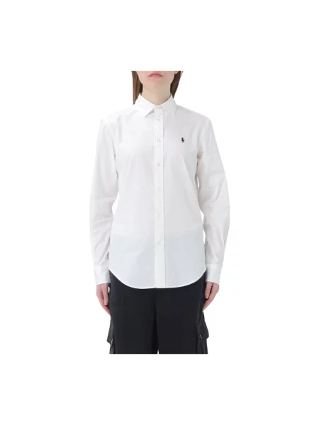 Długa koszula Polo Ralph Lauren z długim rękawem z twillu biała