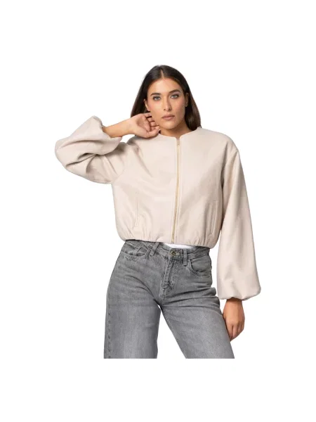 Kurtka Kocca bez kołnierza beżowa