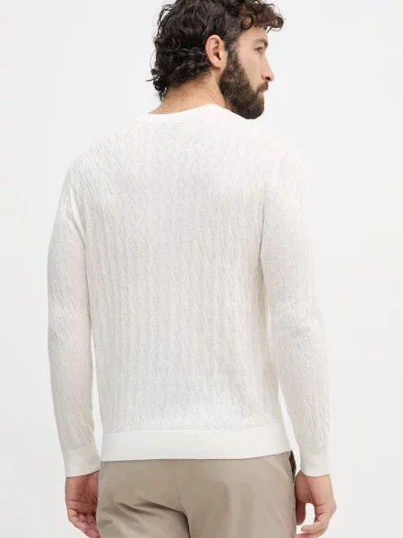 Sweter Armani Exchange z nadrukiem beżowy