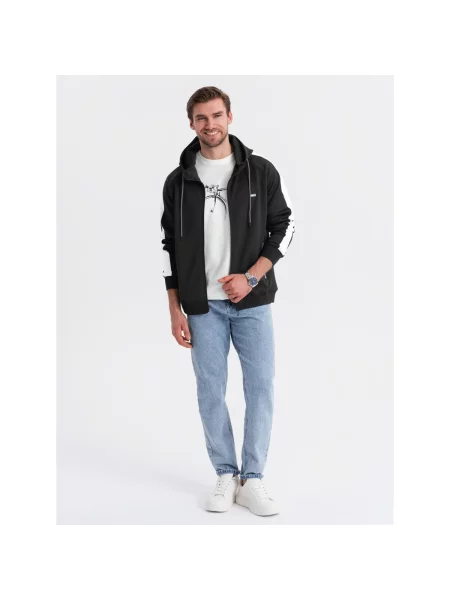 Textil Ombre mikina na Leonidaou černá