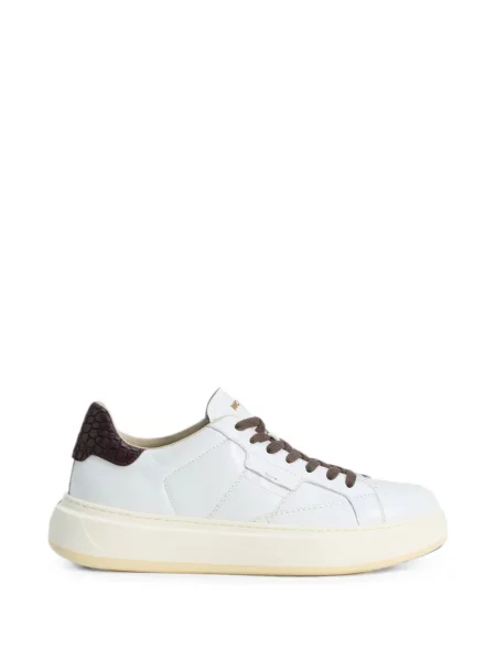 Sneakerși Woolrich din piele alb