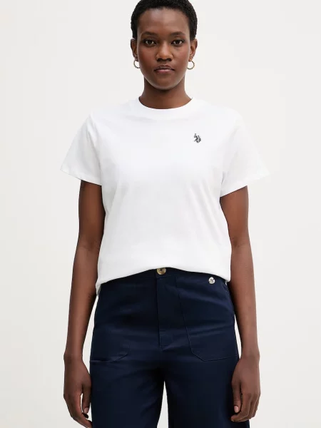 U.S. Polo Assn. tričko CREW NECK bílé