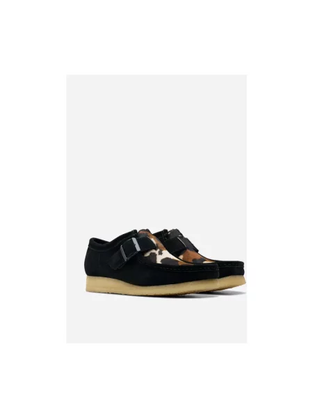 Półbuty Clarks skórzane na sprzączkę czarne