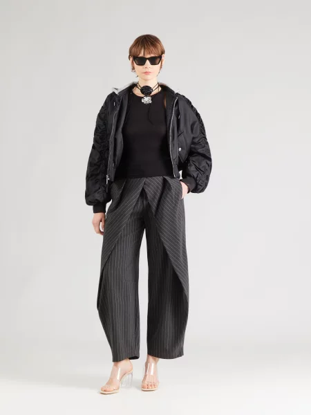 WEEKDAY Top Steffi roșu bordeaux negru