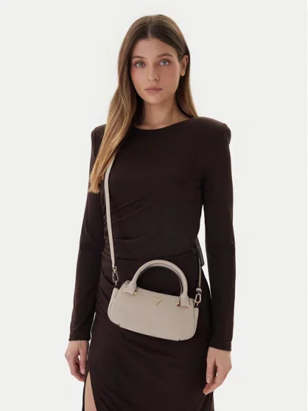 Guess Geantă Evie Mini bej