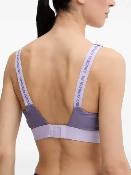 Με τιράντες αθλητικό σουτιέν Under Armour από διχτυωτό με αυτόγραφο μωβ