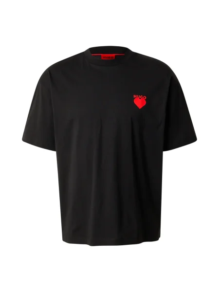 HUGO Tricou Dewdam negru