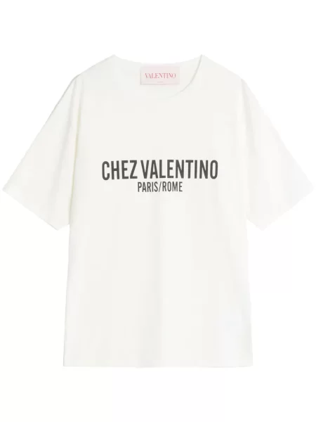 Tricou Valentino Garavani cu imagine alb