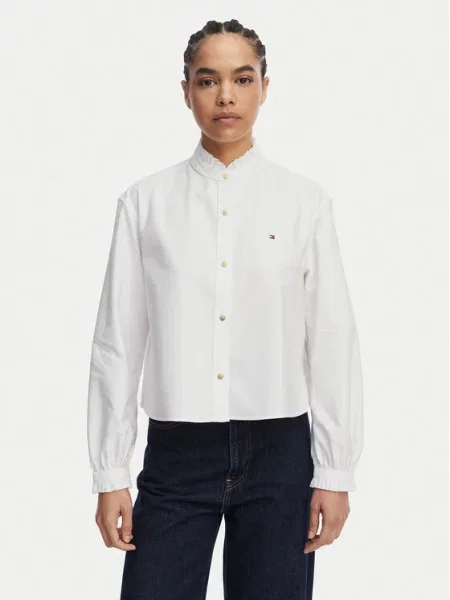 Tommy Hilfiger Cămașă Oxford Boxy Fit alb