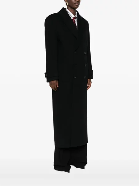 Palton Saint Laurent de lână negru