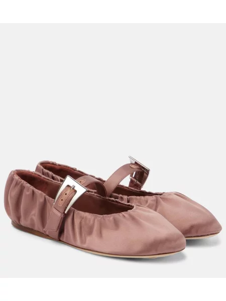 Balerini Paris Texas din satin negru