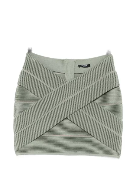 Fustă Balmain tricotate verde