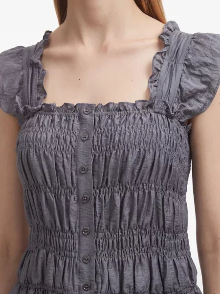 Rochie mini B+ab cu volane de costum gri