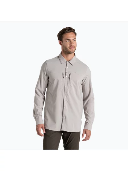 Koszula Craghoppers NosiLife Long Sleeved Pro Shirt V parchment biała