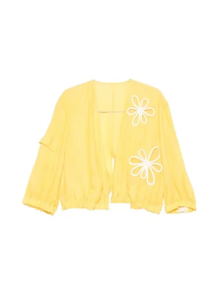 Bluzka w kwiaty Fendi w kwiatki żółta