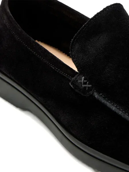 Pantofi loafer Forsa din piele de căprioară negru