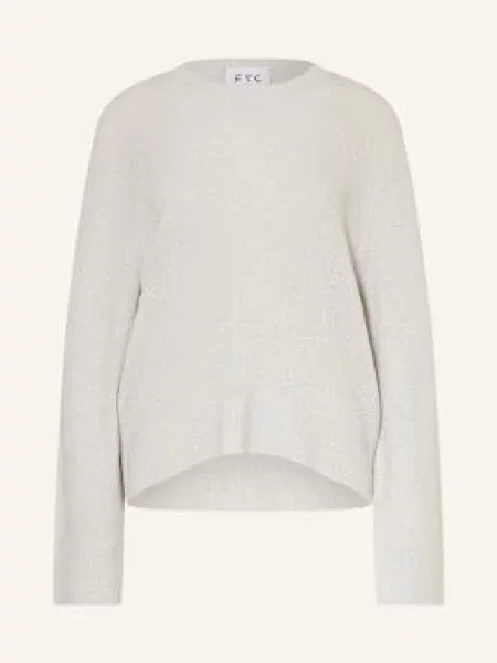Ftc Cashmere Kašmírový Svetr S Třpytivou Přízí světle šedá