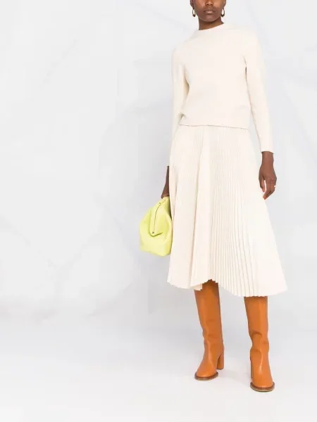 Pletený svetr Jil Sander s kulatým výstřihem