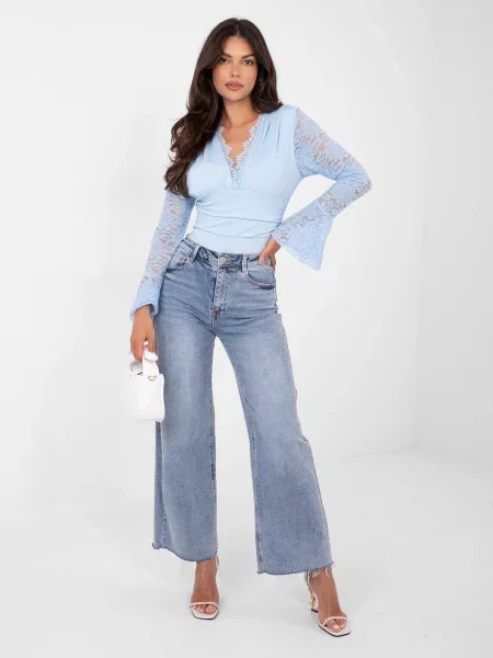 Body Italy Moda din dantelă albastru