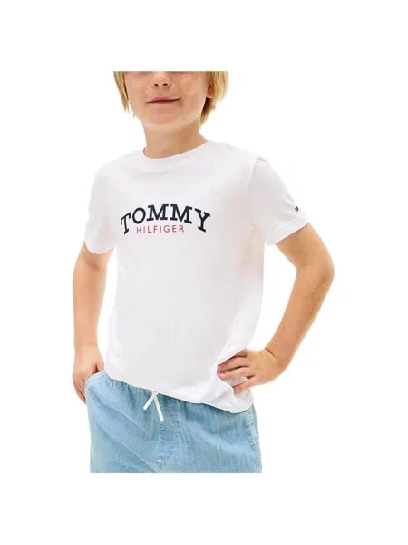 Tricou copii Tommy Hilfiger alb