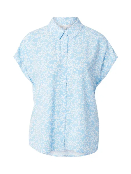 TOM TAILOR DENIM Bluză azuriu alb