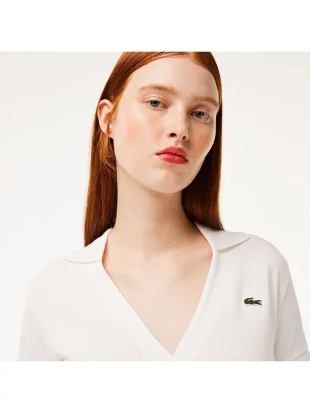 Поло Lacoste белое