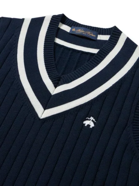 Vestă Brooks Brothers cu broderie albastru