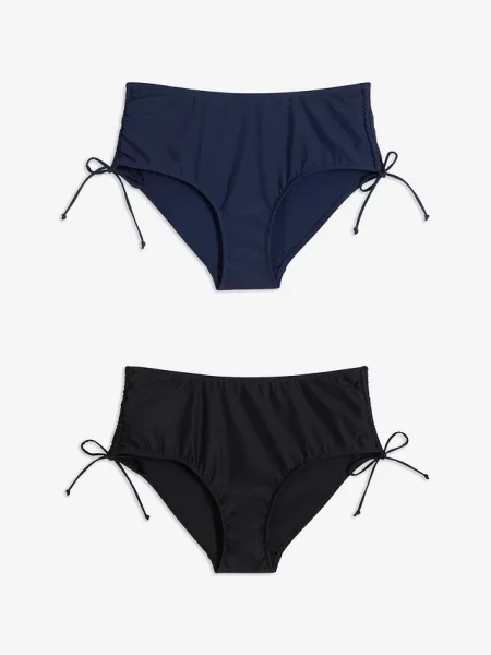 Modelujące figi bikini 2 pary lekki stopień modelowania sylwetki czarne