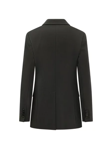 Sacou Michael Michael Kors cu pene din satin cu dungi negru