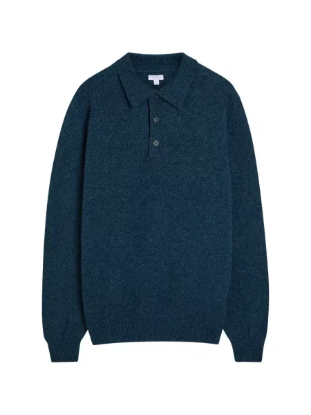 Polo Sunspel tricotate albastru