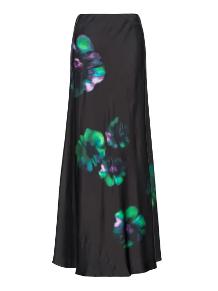 Fusta maxi Pinko cu model floral negru