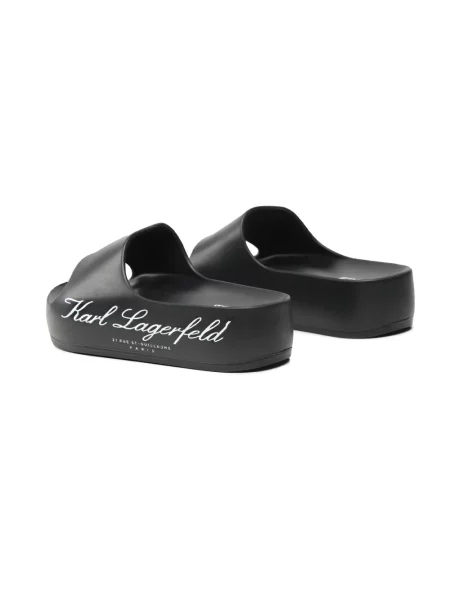Klapki Karl Lagerfeld na platformie czarne