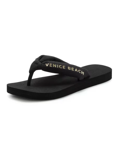 VENICE BEACH Flip-flops auriu negru