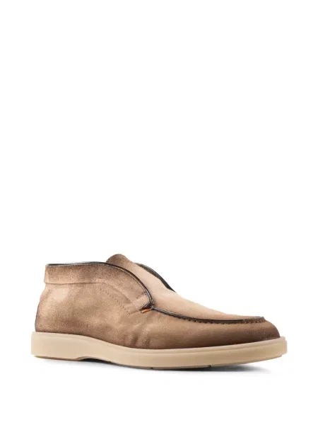Chiloți Santoni din piele de căprioară slip-on maro