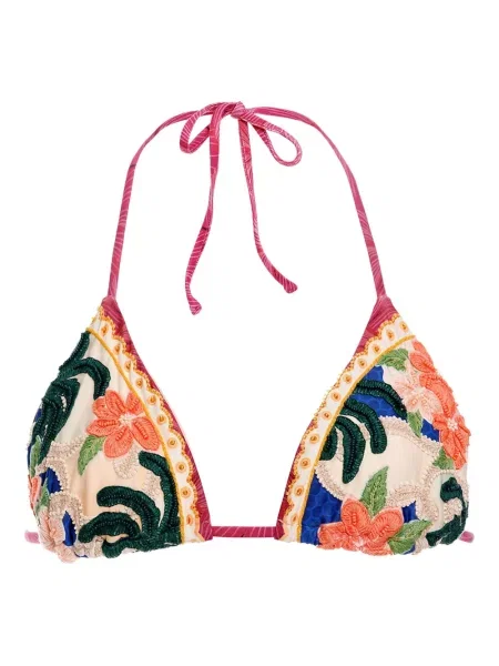 Bikini Agua Bendita cu model floral cu mărgele