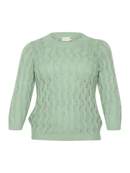 KAFFE CURVE Pulover lana pastel verde