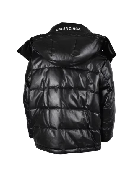 Péřová bunda Balenciaga s kapucí černá
