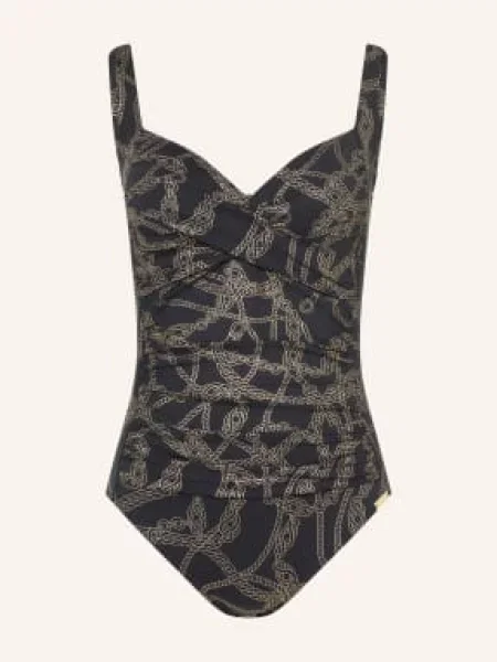 Charmline Tvarující Plavky Interlace Chains V Zavinovacím Stylu / zlatá černá