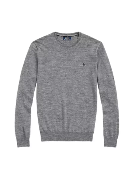 Sweter Ralph Lauren wełniany szary