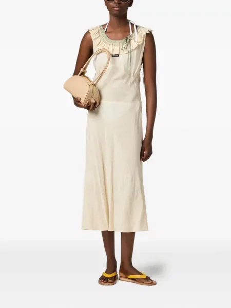 Rochie Miu Miu cu broderie din crep