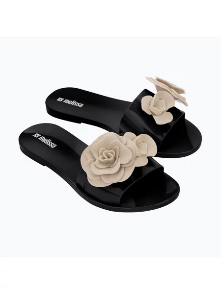 Șlapi pentru femei Melissa Babe Petals Ad black/beige negru