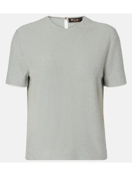 Top Loro Piana de mătase gri