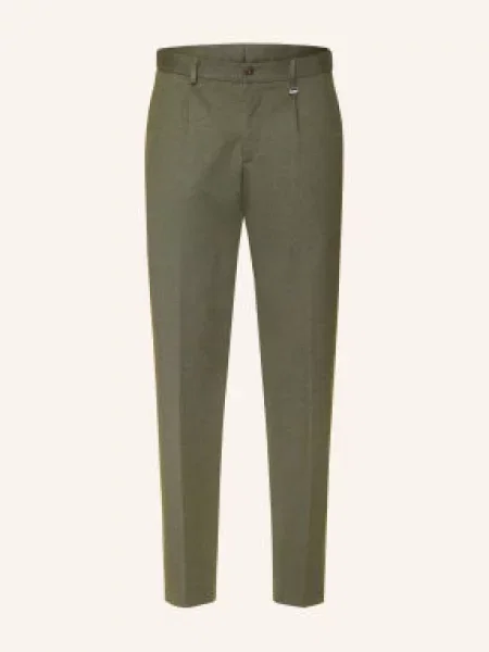 Paul Oblekové Kalhoty Střih Slim Fit olive olivový