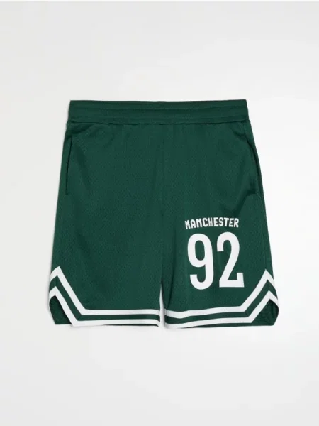 Sinsay Kraťasy s nápisem Manchester zelená