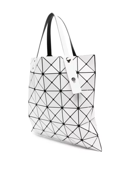 Geantă Bao Bao Issey Miyake cu imprimeu geometric alb