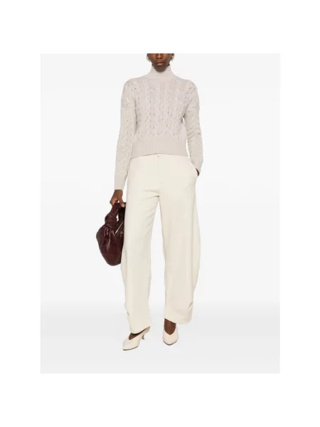 Sweter Max Mara Studio wełniany beżowy