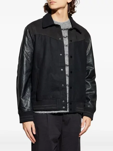 Geanta de piele Allsaints negru